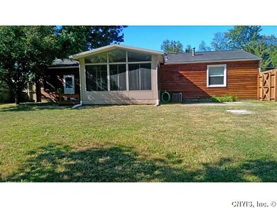 Exterior Back. Large Yard next to town Green Area