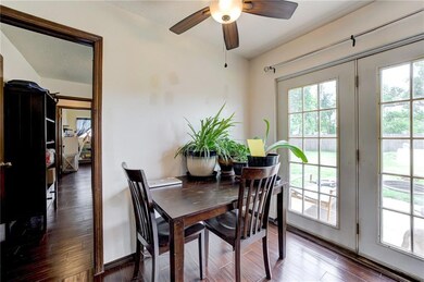 Dining area with French doors