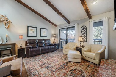 Main floor living room with patio access.
