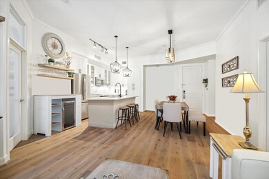 This photo showcases a bright, open-concept kitche