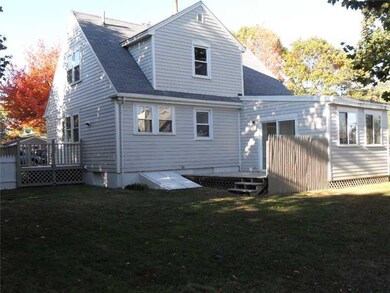 Exterior Back. private deck off from...