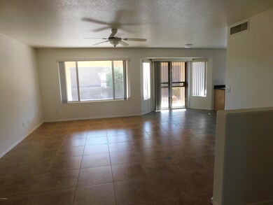 Family room with kitchen to the right