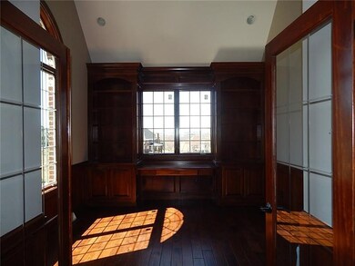 Wood detailed study w/vaulted ceiling