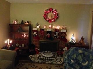 Living Room decorated for Christmas