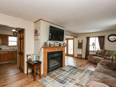 Fireplace in living room area