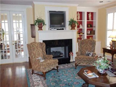 Great room with fireplace and built ins