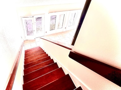 View of the front door from the 2nd floor