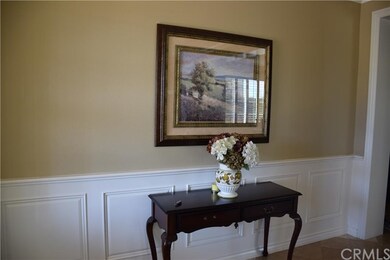 detail of wainscoting in Formal entry, living room