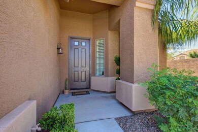 Front door freshly painted.