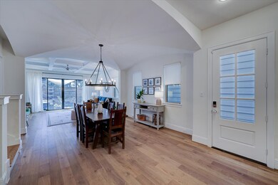 Under a graceful barrel ceiling, this stunning din