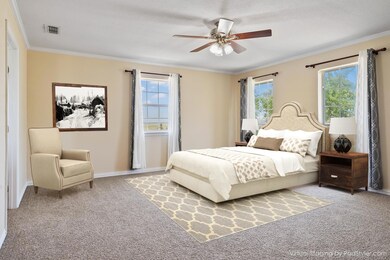Spacious Master Bedroom, virtually staged