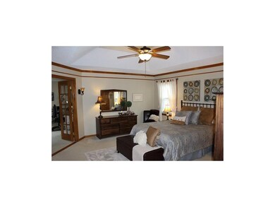 Huge master suite with raised ceiling and ceiling 
