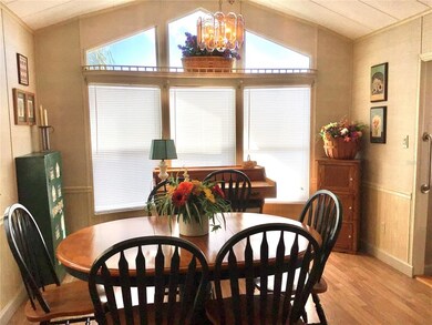 High windows in dining room 