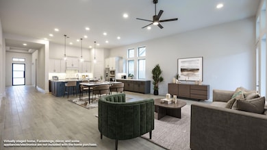 Living room with plenty of natural light, light w