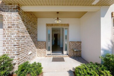 Front door with blinds on  panels