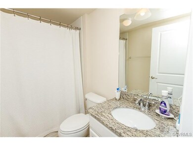Full bath on first floor.  Granite counter top and