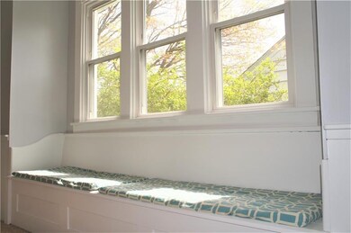 Check out this built in bench in the dining room! 
