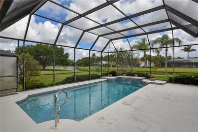 Pool overlooking lake.