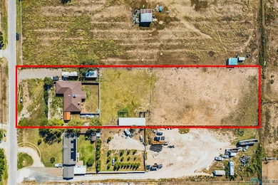 Aerial view of property's location featuring property boundaries highlighted