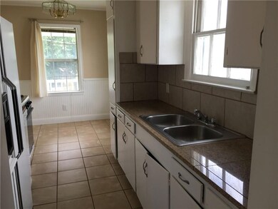 Kitchen looking into dining area.