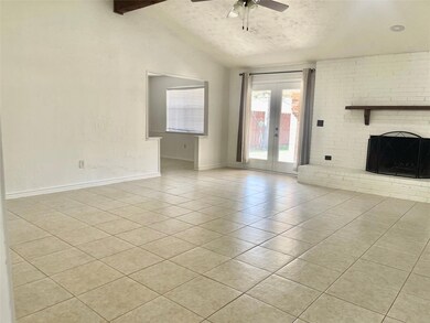 Unfurnished living room with light tile patterned 