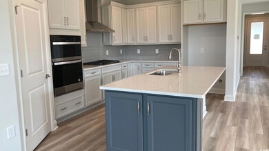 Kitchen featuring light wood-type flooring, stainl