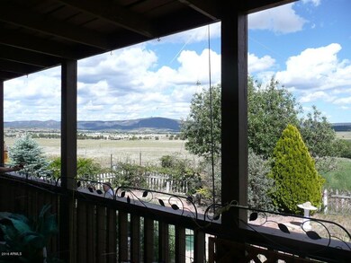 Covered porch facing east