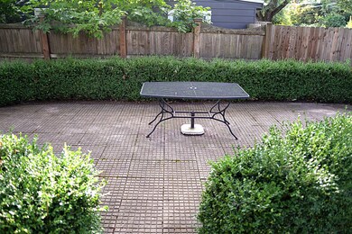 backyard casual dining area from middle