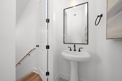 Half bathroom located on the second floor