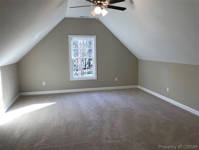 Bonus room over the garage.