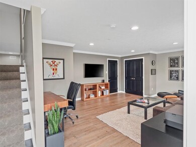 Step into a beautifully appointed living room that