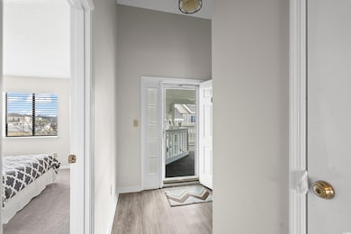 Interior space with light hardwood / wood-style fl