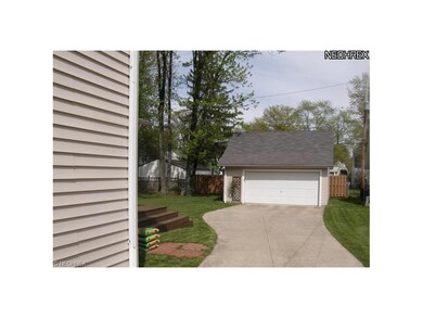 Two car detached garage with opener, privacy fence
