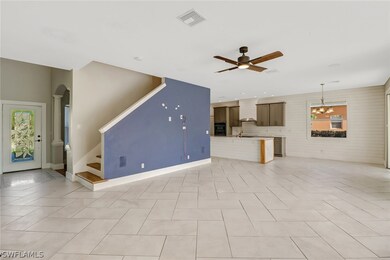 HUGE family room and NEW fan with lighting feature