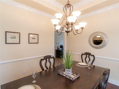 Elegant Formal Dining Room with Trey Ceiling & Att