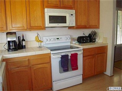 The electric range and microwave.