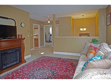 Living Room. The electric fireplace...