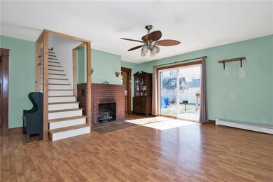 Living Room with Slider leading you...