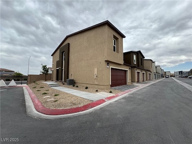 View of property exterior with cooling unit, stucc