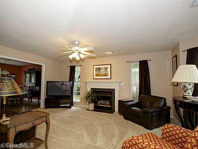 Living Room. Over sized family room is open to the dining room & kitchen.