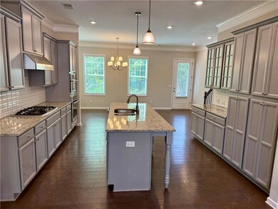 View of kitchen through to the dining area.