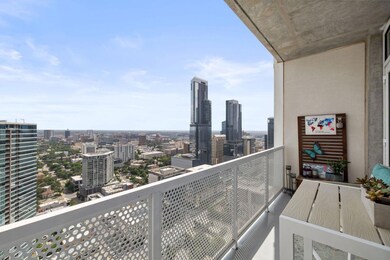 Balcony with a city view