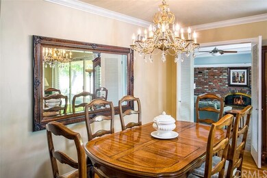 Formal dining area with amazing chandelier 