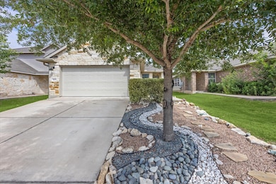Obstructed view of property with a front lawn, dr