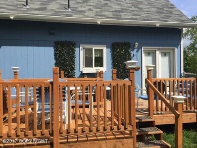 Deck on side of home