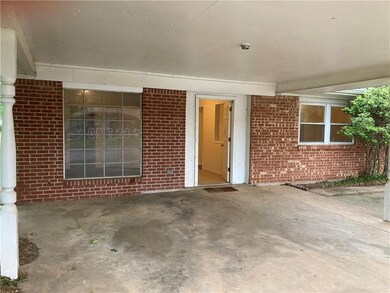View from under carport