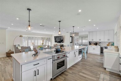Open concept kitchen and living area.