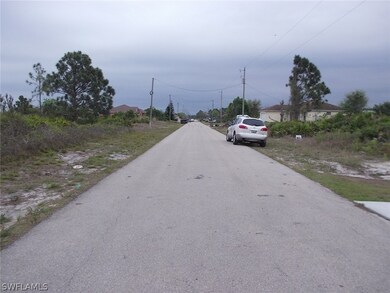 Looking down the street to the East