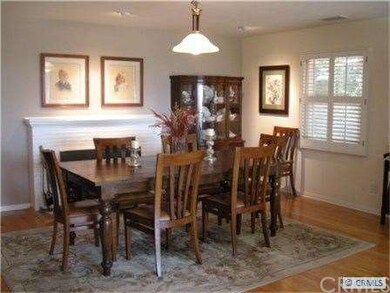 main house dining room with fireplace