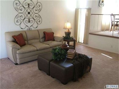 Living room with Vaulted ceilings